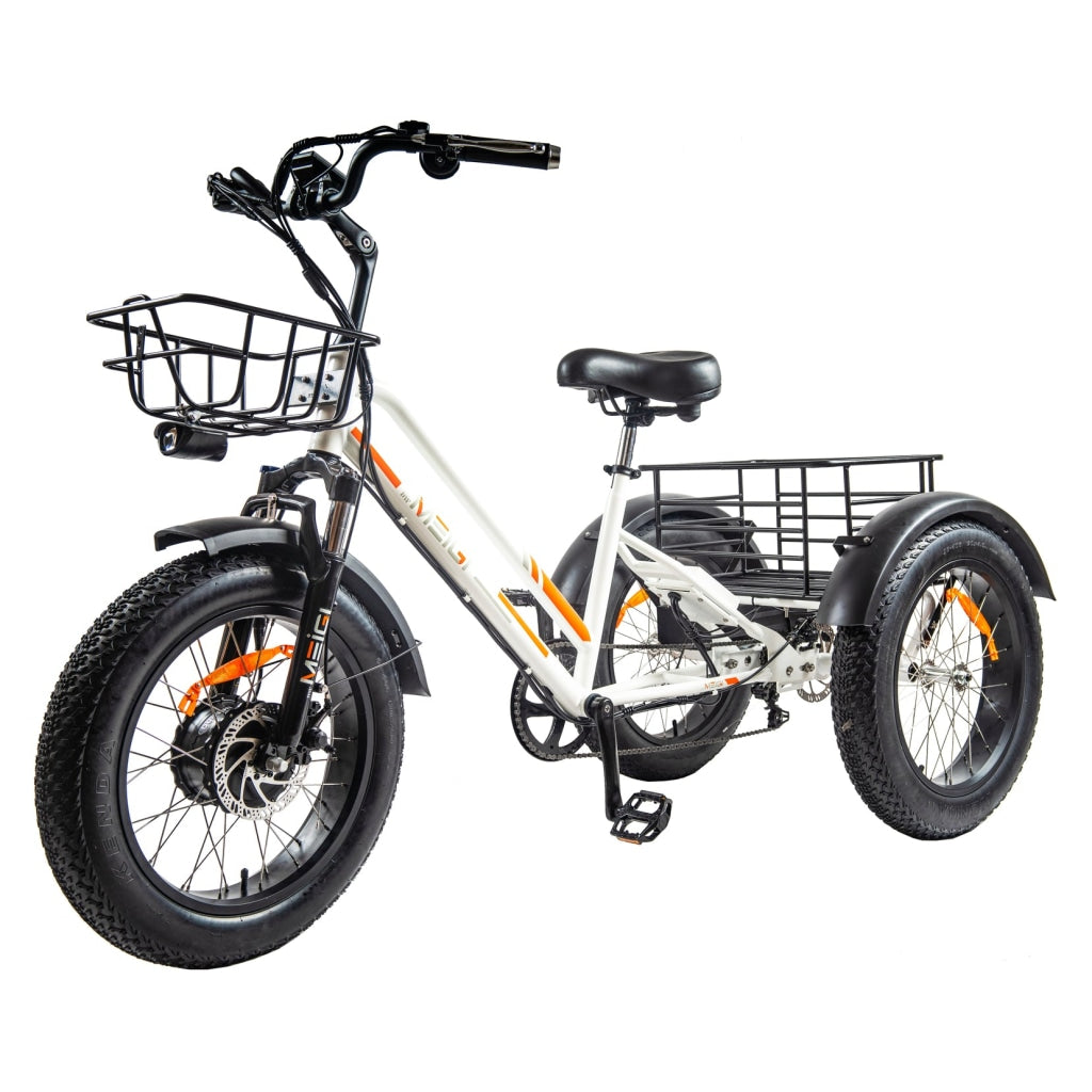 DWMEIGI MG1703 750W Electric Trike 48V18.2AH White – Playful Rides