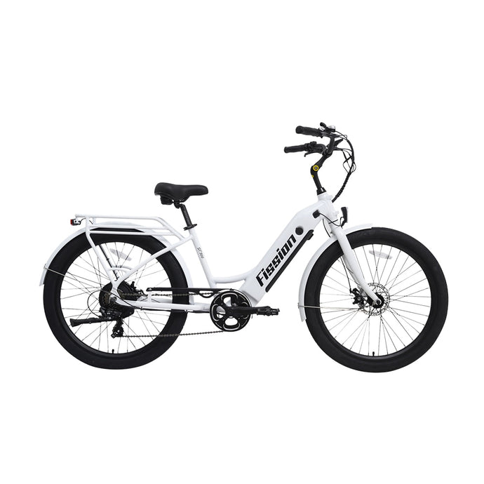 Fission Cycles ST-500 Electric Bicycle White/Purple - White 