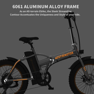 Aostirmotor A20 Fat Tire Folding E-Bike Alloy Frame