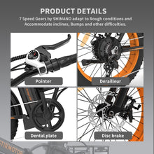 Load image into Gallery viewer, Aostirmotor A20 Fat Tire Folding E-Bike Product Details