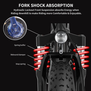 Aostirmotor S07 Commuting E-Bike Fork Shock Absorption
