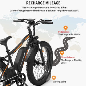 Aostirmotor S07 Commuting E-Bike Recharge Mileage