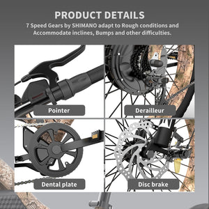 Aostirmotor S18 1500W Snakeskin Grain E-Bike Product Details