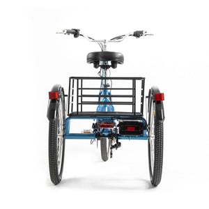 DWMEIGI MG708 Electric Trike Blue Rear Basket