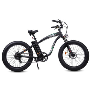 Ecotric UL-Certified Hammer Fat Tire Beach Snow Electric Bike Black