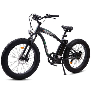 Ecotric UL-Certified Hammer Fat Tire Beach Snow Electric Bike Black