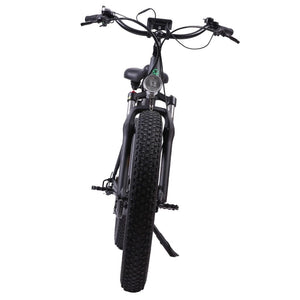 Ecotric UL-Certified Hammer Fat Tire Beach Snow Electric Bike Black Front Wheel 