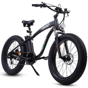 Ecotric UL-Certified Hammer Fat Tire Beach Snow Electric Bike Black