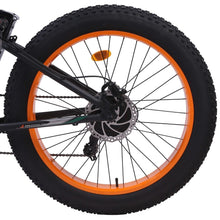 Load image into Gallery viewer, Ecotric UL-Certified Hammer Fat Tire Beach Snow Electric Bike Orange Rear Wheel