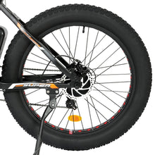 Load image into Gallery viewer, Ecotric UL-Certified Rocket Fat Tire Beach Snow Electric Bike Matt Black Rear Wheel