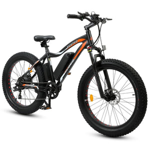 Ecotric UL-Certified Rocket Fat Tire Beach Snow Electric Bike Matt Black