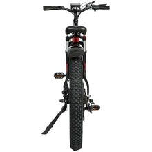 Load image into Gallery viewer, Ecotric UL-Certified Rocket Fat Tire Beach Snow Electric Bike Matt Black Rear View