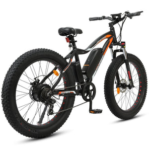 Ecotric UL-Certified Rocket Fat Tire Beach Snow Electric Bike Matt Black