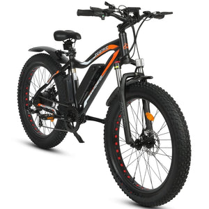 Ecotric UL-Certified Rocket Fat Tire Beach Snow Electric Bike Matt Black