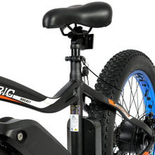 Load image into Gallery viewer, Ecotric UL-Certified Rocket Fat Tire Beach Snow Electric Bike Matt Black Seat