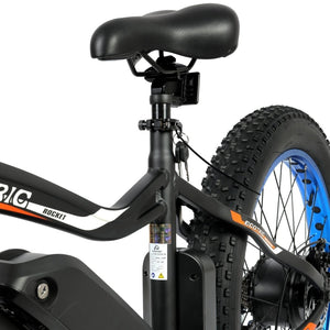 Ecotric UL-Certified Rocket Fat Tire Beach Snow Electric Bike Matt Black Seat