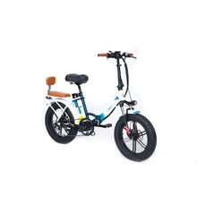 Load image into Gallery viewer, GreenBike Electric City PATH Folding E-Bike | White Blue - 