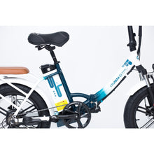 Load image into Gallery viewer, GreenBike Electric City PATH Folding E-Bike | White Blue - 