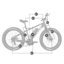 Load image into Gallery viewer, Rambo Cruiser Electric Bike 500W Dimension