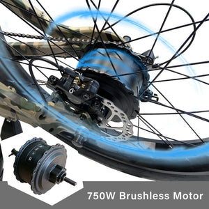 Vtuvia SN100 750W Fat-Tire Electric Mountain Bike Brushless Motor